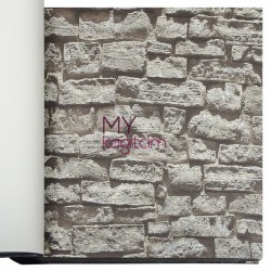 Duka İnception 16,5 m² - 3d Taş Desen Bej Duvar Kağıdı İnception Rocky 71136-3