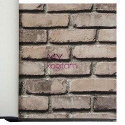 Duka İnception 16,5 m² - 3d Taş Desen Kahve Duvar Kağıdı İnception Brick 71148-6
