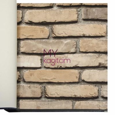 3d Taş Desen Krem Duvar Kağıdı İnception Brick 71148-5