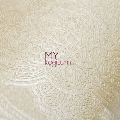 Açık Bej Damask Vinil Duvar Kağıdı Lucca 9907-02