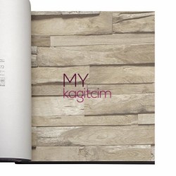 Adawall Anka 16,5 m² - Ahsap Desen Yerli Duvar Kağıdı Acik Kahve Eskitme Anka 1612-1