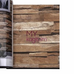 Adawall Anka 16,5 m² - Ahsap Desen Yerli Duvar Kağıdı Kahve Eskitme Anka 1612-2