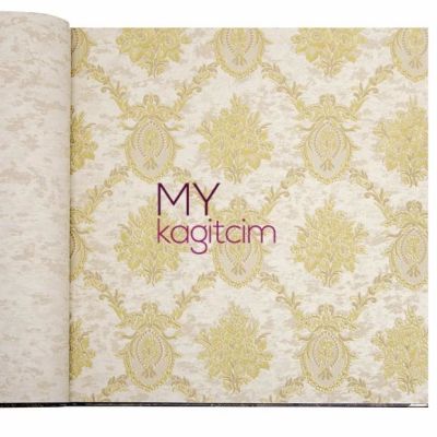 Altın Damask Vinil Duvar Kağıdı Royal Port 8804-02