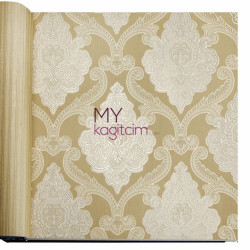 Decowall Lucca 10 m² - Bal Köpüğü Damask Vinil Duvar Kağıdı Lucca 9907-04