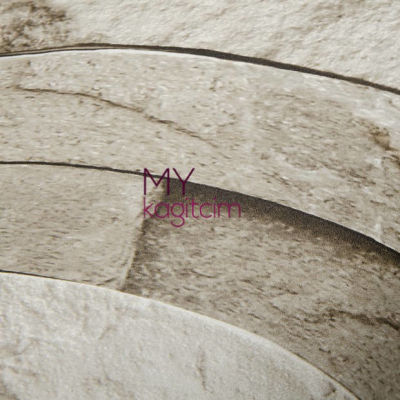 Bej 3d Taş Desen Vinil Duvar Kağıdı Bossini 2205-03