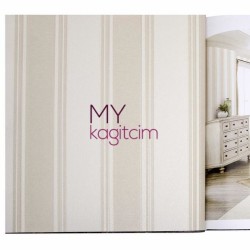 Bej Çizgili Vinil Duvar Kağıdı Royal Port 8802-04 - Decowall Royal Port 16,5 m²