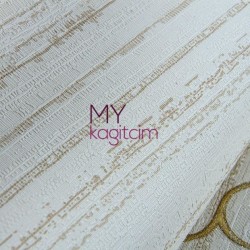 Belirgin Çizgili Bej Vinil Duvar Kağıdı Grace Queen F 91132-2 - Thumbnail