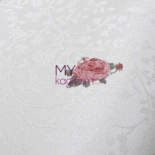 Beyaz Pembe Country Çiçekli Vinil Duvar Kağıdı Bossini 220103 Decowall
