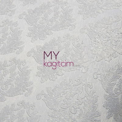 Beyaz Ufak Damask Vinil Duvar Kağıdı Bossini 2208-03