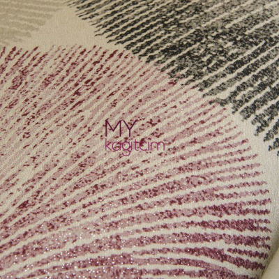 Bordo Bej Geometrik Vinil Duvar Kağıdı Lucca 9905-03