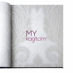 Adawall Gordion 16,5 m² - Büyük Damask Gri Duvar Kağıdı Gordion 2622-1