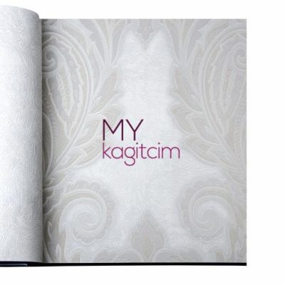 Büyük Damask Gri Duvar Kağıdı Gordion 2622-1
