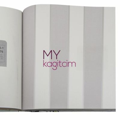 Çizgili Gri Vinil Duvar Kağıdı Ainos 6553-5