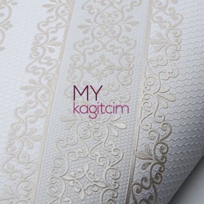 Çizgili Motifli Pembe Duvar Kağıdı Gordion 2619-4