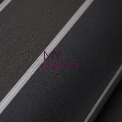 Çizgili Siyah Füme Vinil Duvar Kağıdı Ainos 6553-3