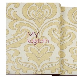 Duka Grace 16,5 m² - Damask Altın Sarısı Vinil Duvar Kağıdı Grace Lace 91155-3