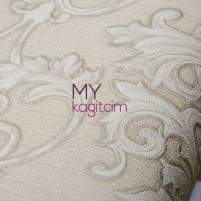 Damask Bej Duvar Kağıdı Gordion 2606-3