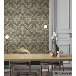 Damask Füme Bej Duvar Kağıdı Gordion 2606-4 - Thumbnail