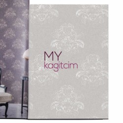 Duka Legend 16,5 m² - Damask Gri Beyaz Vinil Duvar Kağıdı Legend Rochelle 81143-2