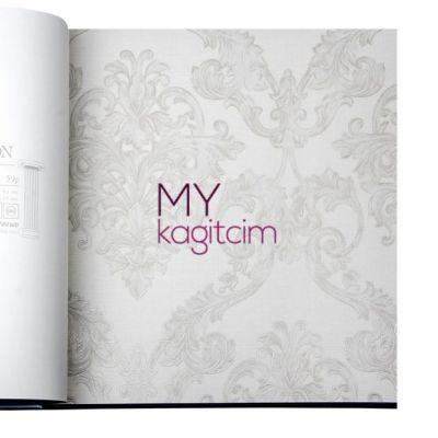 Damask Gri Duvar Kağıdı Gordion 2606-1