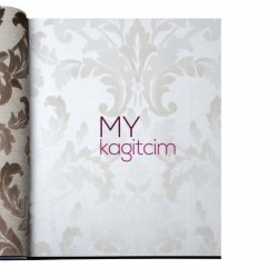 Adawall Gordion 16,5 m² - Damask Gri Duvar Kağıdı Gordion 2614-1