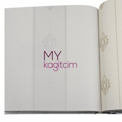 BB Ainos 16,5 m² - Damask Gri Vinil Duvar Kağıdı Ainos 6552-4