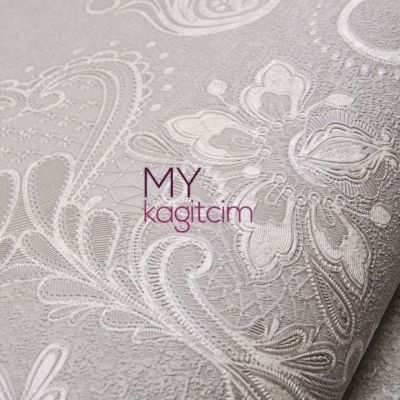 Damask Gri Vinil Duvar Kağıdı Legend Parissienne 81153-3