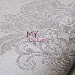 Damask Gri Yeşil Vinil Duvar Kağıdı Legend Rochelle 81143-4 - Thumbnail