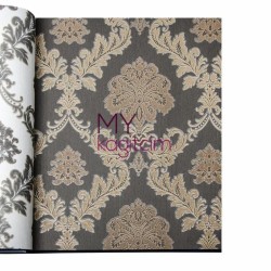 Adawall Gordion 16,5 m² - Damask Kahve Altın Duvar Kağıdı Gordion 2602-4