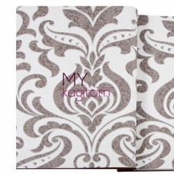 Duka Grace 16,5 m² - Damask Kahve Vinil Duvar Kağıdı Grace Lace 91155-5