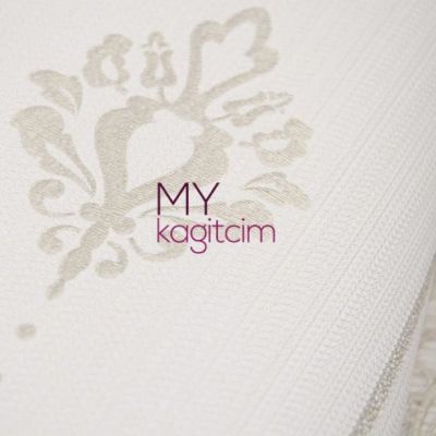 Damask Kırık Beyaz Vinil Duvar Kağıdı Ainos 6552-1