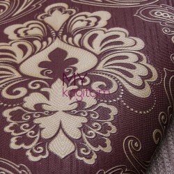 Damask Koyu Kahve Vinil Duvar Kağıdı Legend Paisley 81152-5 - Thumbnail