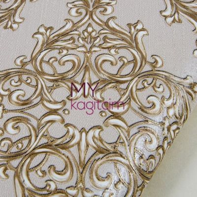 Damask Krem Vinil Duvar Kağıdı Grace Harmony 91149-2