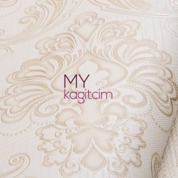 Damask Krem Vinil Duvar Kağıdı Legend Paisley 81152-1 - Thumbnail