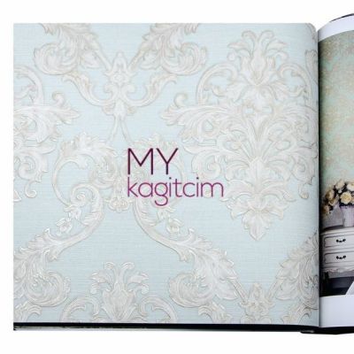Damask Mavi Duvar Kağıdı Gordion 2606-2