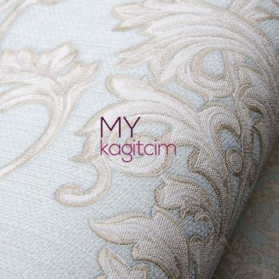 Damask Mavi Duvar Kağıdı Gordion 2606-2
