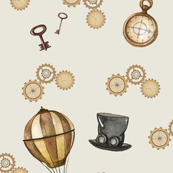 Mykagitcim Kids 5 m2 - Duvar Kağıdı Steampunk-10