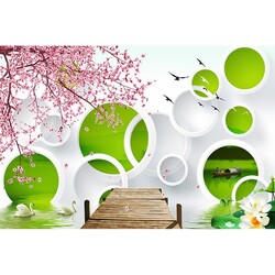 duvar posteri 3d tasarim Y-196 - 3D Tasarım