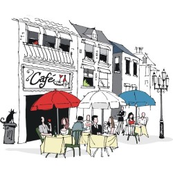 Cafe - duvar posteri cafe A702-004