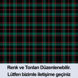 Ekose Desenli Duvar Kağıdı - Berber Kuaför