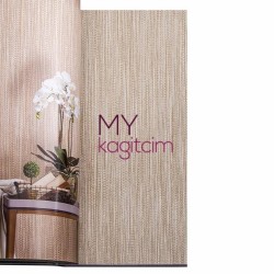 Duka Legend 16,5 m² - Düz Çizgili Kahve Vinil Duvar Kağıdı Legend İkat 81141-5