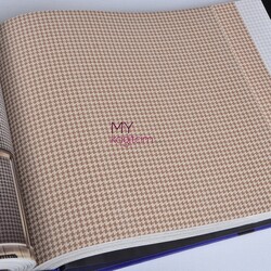 Adawall Alfa 16,5 m² - Ekose Görünümlü Kahve Vinil Duvar Kağıdı Alfa 3718-3