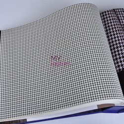 Adawall Alfa 16,5 m² - Ekose Görünümlü Siyah Beyaz Vinil Duvar Kağıdı Alfa 3718-4