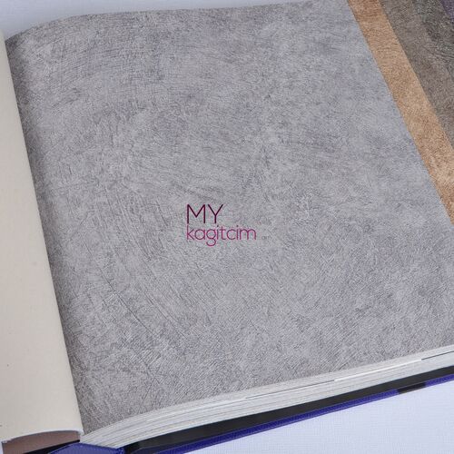 Eskitme Beton Koyu Parlak Gri Vinil Duvar Kağıdı Alfa 3717-3