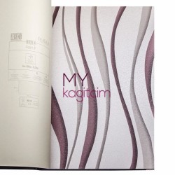 Duka Legend 16,5 m² - Geometrik Bordo Vinil Duvar Kağıdı Legend Rain 81144-4