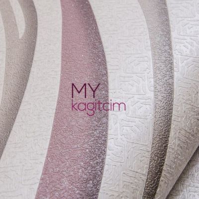 Geometrik Bordo Vinil Duvar Kağıdı Legend Rain 81144-4