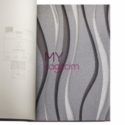 Duka Legend 16,5 m² - Geometrik Gri Vinil Duvar Kağıdı Legend Rain 81144-5