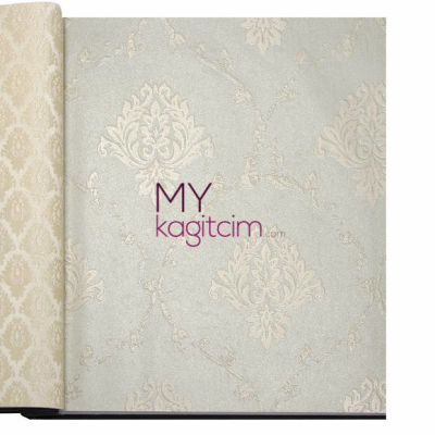 Gri Damask Vinil Duvar Kağıdı Bossini 2207-02