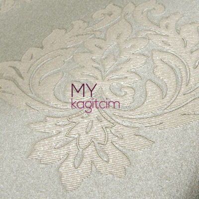 Gri Damask Vinil Duvar Kağıdı Bossini 2207-02