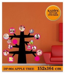 KADİFE DUVAR STICKER APPLE TREE 152x164 CM - Thumbnail